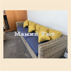 Фото подушек изготовленных по размерам заказчика на мебель из ротанга - фото 13100