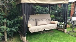 Фото изготовленного матраса с с подушками на садовые качели - фото 13810