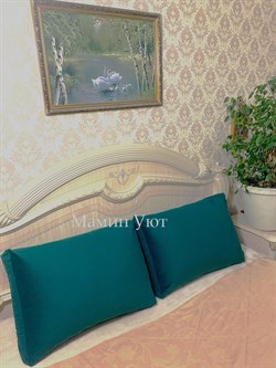 Диванная большая подушка 45x65 см как в Икеа. Цвет зеленый - фото 13929